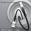 100W Super Fast Charging USB Data Cable 6A Type-C Android Suitable for Huawei  Xiaomi OPPO LeEco Micro Redmi Vivo Charging Cable