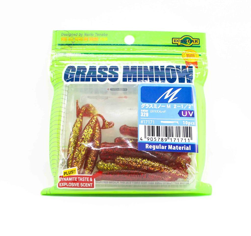 Распродажа Ecogear Мягкая приманка Grass Minnow M 2-1/2 дюйма 10 шт./уп. 329 (1711 г.)