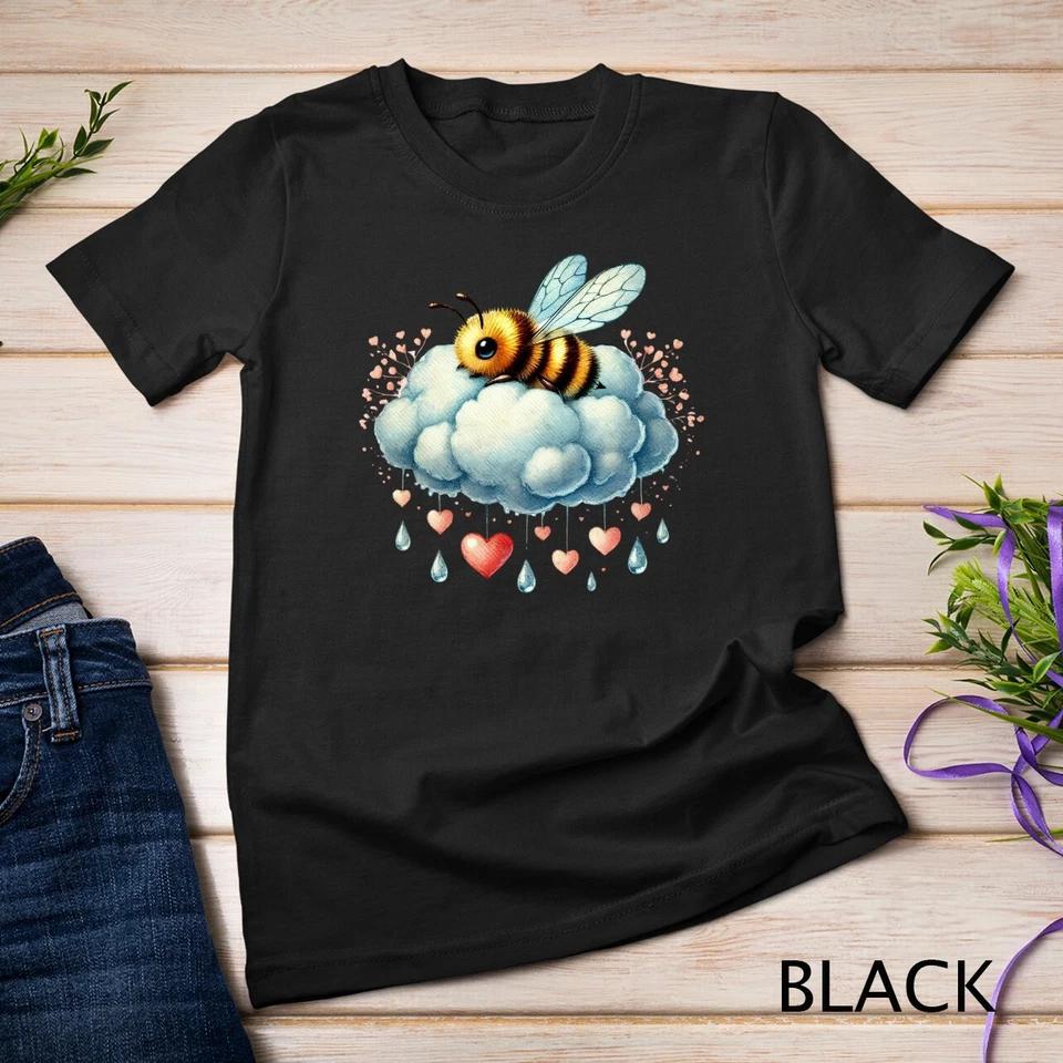 Love is in the Air A Sweet Bee Valentine's Design Funny T-Shirt Unisex T-shirt 2