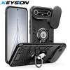 KEYSION Противоударный бронированный чехол для TECNO Spark Slim 4G, защитное кольцо для объектива камеры, подставка, задняя крышка телефона для Tecno Pova Slim 5G