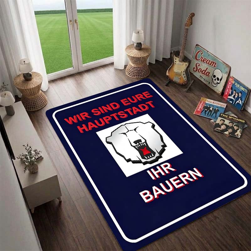 DEL Eisbären Berlin style Area Rug,Sofa and Bedside Rugs,Soft Non Slip Floor Mat,Home Decor Living room Carpet.