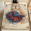 1PC Bohemian Watercolor Animals Print FlAannel Blanket, High quality Comfortable for All Seasons, Home Decor, Warmth and Comfort