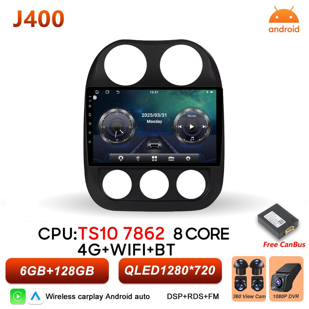 Car Radio Android 16 For Jeep Compass Patriot 2010 2011 2012 2013 2014 2015 2016 Multimedia Player GPS Navigation Touch Screen