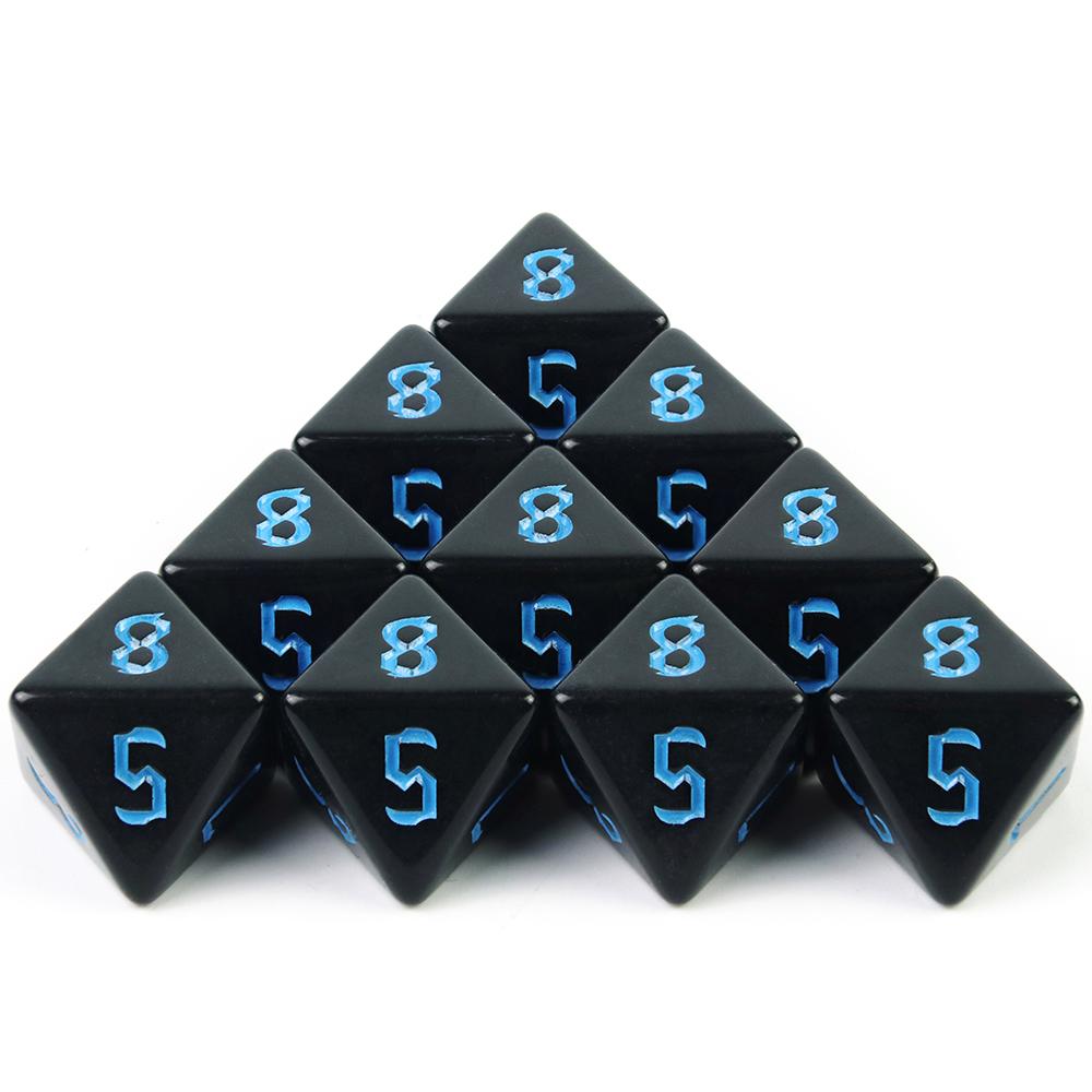 Набор игральных костей DND 10 шт. Многогранные игральные кости D8 для ролевых игр DND Dados Rpg Magic Gathering, настольных ролевых игр