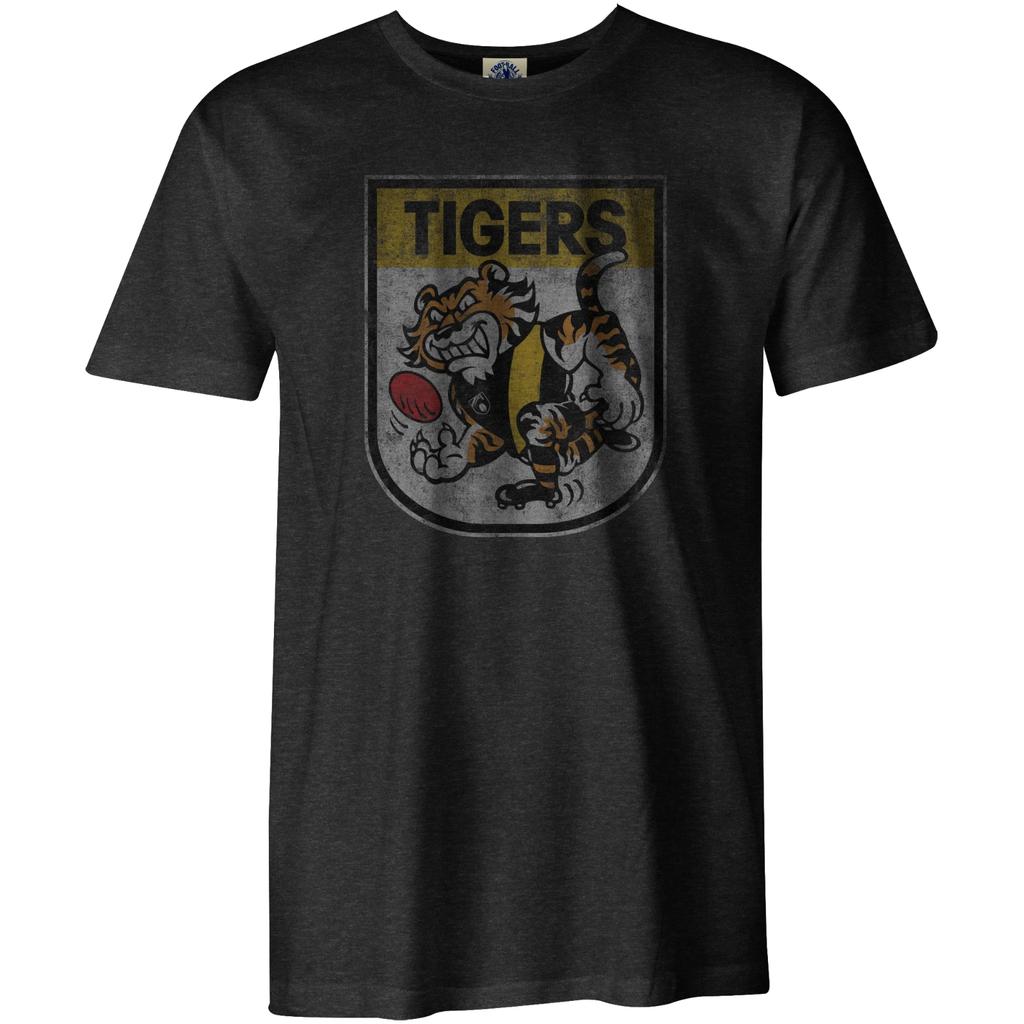 Richmond Tigers AFL FE1789S Мужская Ретро Футболка с коротким рукавом 90-х с Маскотом Новая
