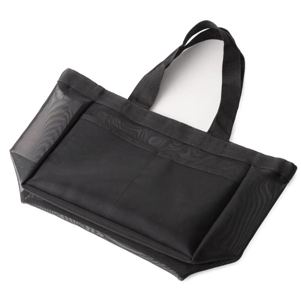 Transparent Nylon Mesh Beach Bag Breathable Swimming  Mesh Tote Bathing Wash Pouch  Makeup