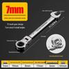 Double Head Reversible Quick Ratchet Wrench Set: Adjustable, Open End, Torx, Automotive Repair Tool.