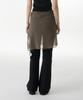 Musinsa Standard Woman Women'S Sheer Crinkle Layered Wrap Skirt_Short [Khaki Brown]
