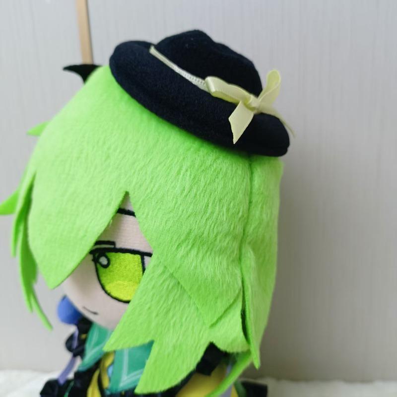Cute Touhou Project Koishi Komeiji Plush Doll Green Hair Black Hat Cute Chibi Anime Character Soft Stuffed Toy Collectible Gift for Touhou Game Fans