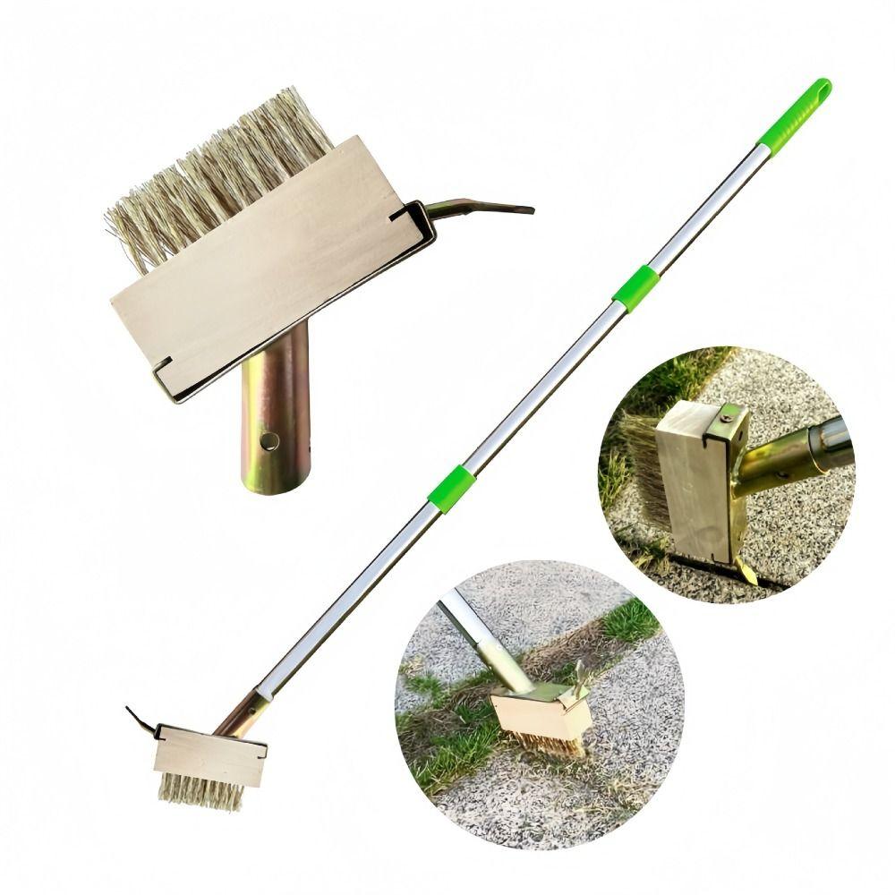 Long Steel Handle Weed Removal Brush Stainless Steel Garden Tools Manual Crack Weeder  Patio