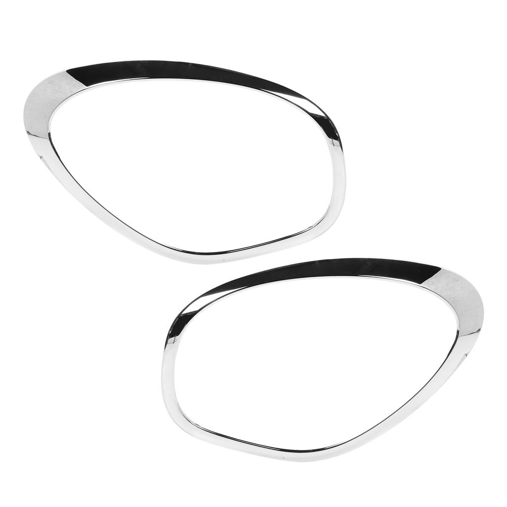 2pcs Headlight Ring Trim Bezel ABS Chrome Left Right Scratch Resistant Replacement for Cooper R60