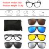6 In 1 Polarized Sunglasses Men Women Magnetic Clip On Glasses  Optical Prescription Eyeglass Frames Magnet Clips