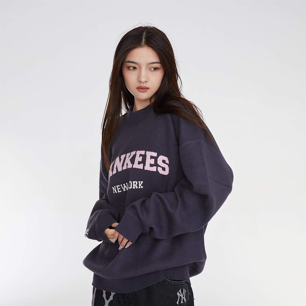 New MLB College Style Series Knitwear Unisex Dark Gray 3AKPV0134-50CGS