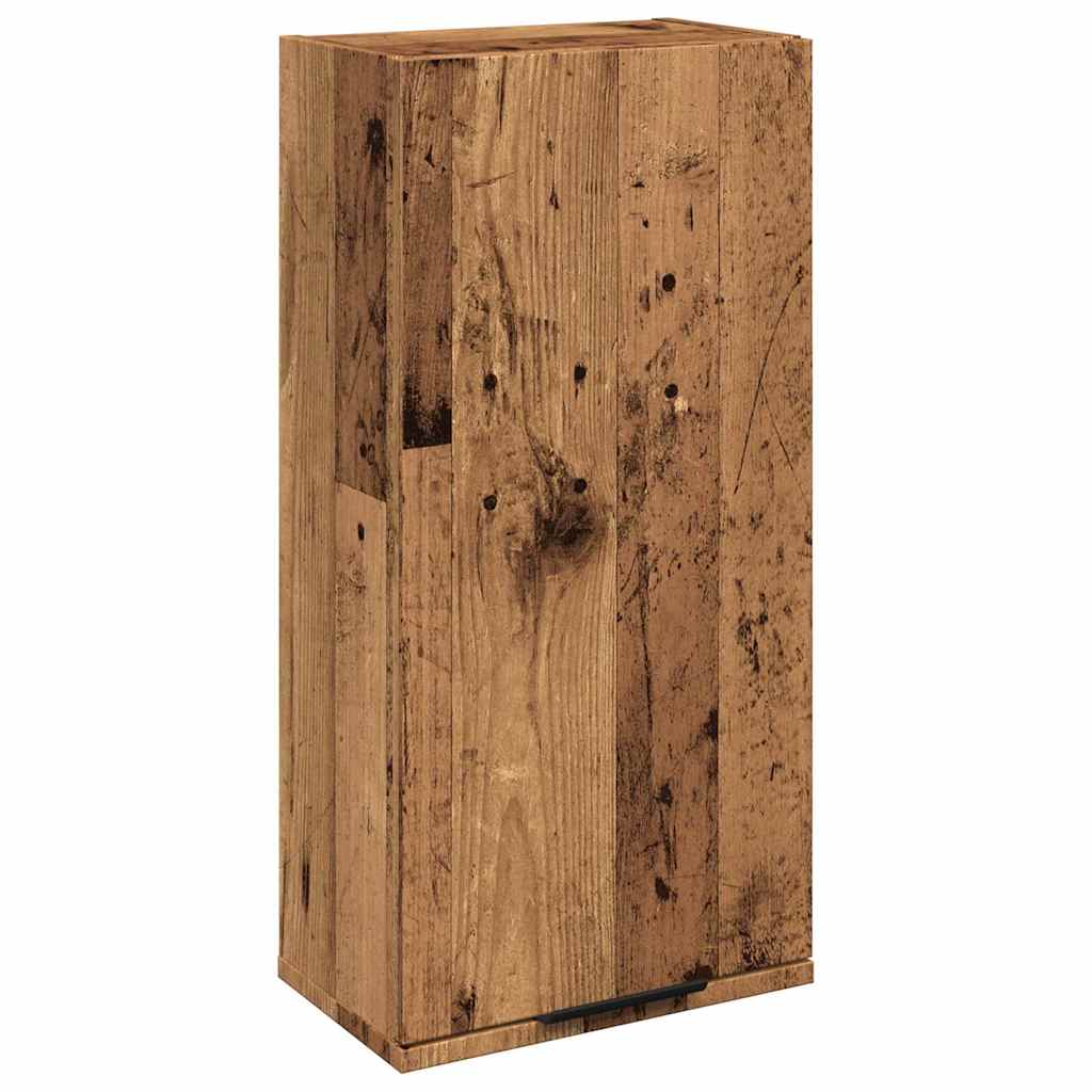 Wall Mounted Bathroom Cabinet with Rustic Wood Look 12.6 x 7.9 x 26.4 in
