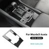 Настоящее Мягкое Углеродное Волокно Для Mazda 3 BP 2019 2020 2021 2022 2023 2024 2025 Mazda3 Axela Наклейка на Панель Переключения Передач (Ручная Автоматическая)
