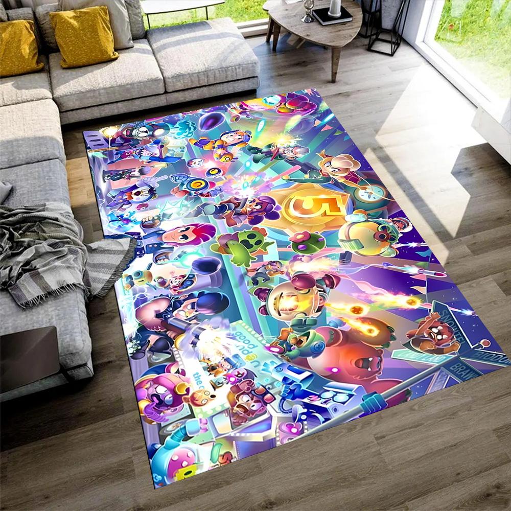 Brawl Stars Area Rug Suitable for Study room Dining Room Hallway Dormitory Anti-slip Rug Decorate Offices Perfect Gift for Valentine's Wedding Birthda