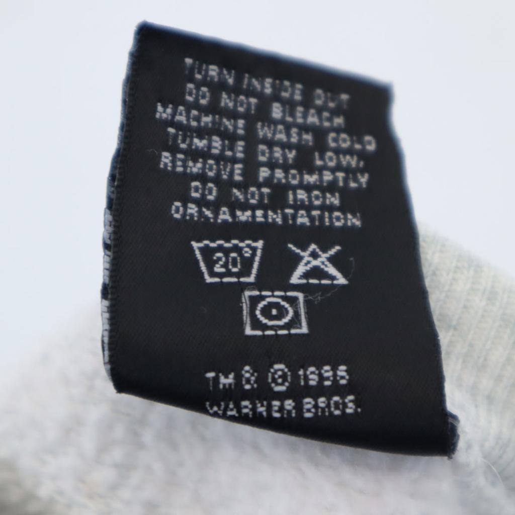 Warner Bros 90-е годы Сделано в США Свитшот с длинным рукавом и двусторонней печатью Мужской Б/У