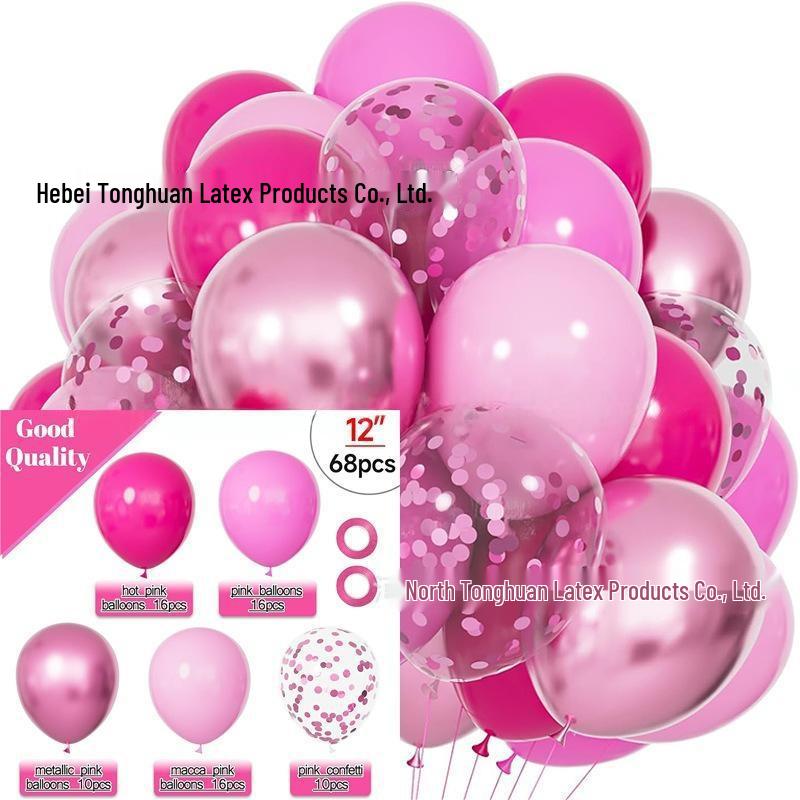New Year Matte Glitter Metallic Latex Balloon Set for Decorative Photo Atmosphere