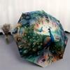 1pc Enchanted Peacock Garden Automatic, Cute Cartoon Pattern, Portable Outdoor Umbrella, Perfect, Holiday Gift for Disney fans.N040