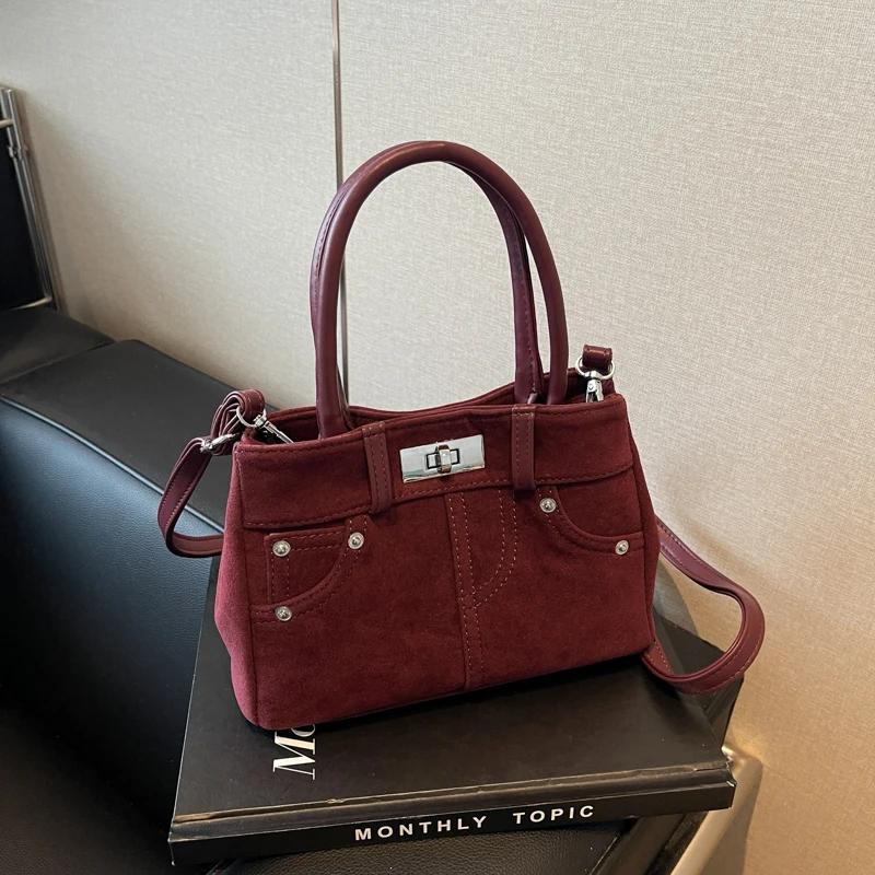 Матовая винтажная женская сумка маленькая квадратная сумка премиум-класса новый модный тренд