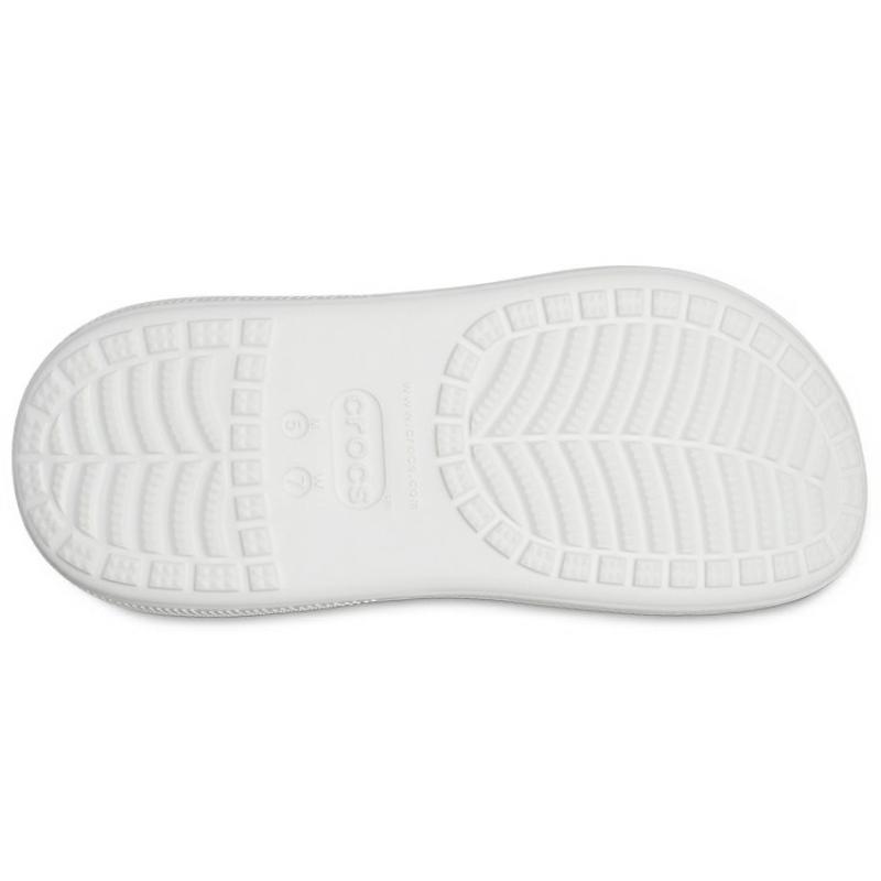 Crocs Сабо Crush EVA Пуховые Сандалии 5,2 см Унисекс Белые