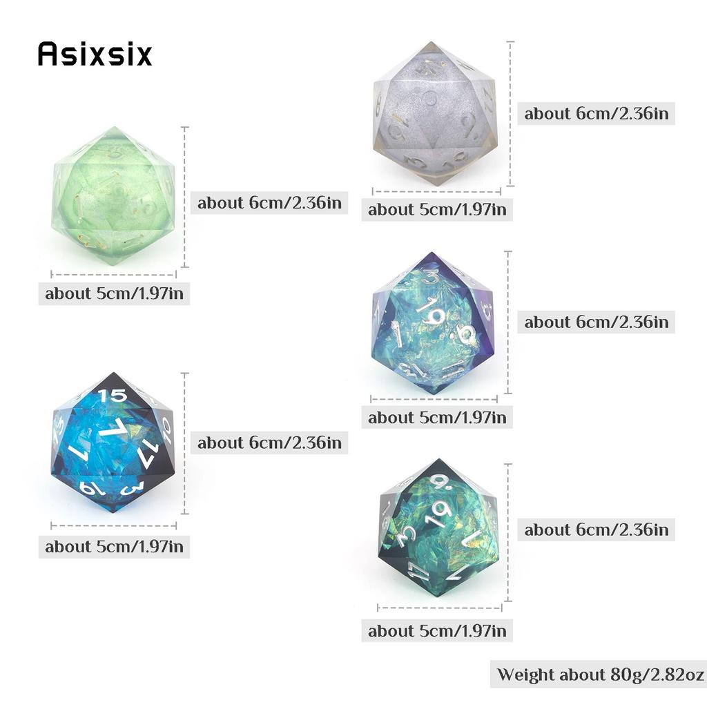 20-гранные многогранные кубики из смолы D20, многосторонние кубики из смолы для ролевых игр, ролевых игр, баров, пабов, клубов, вечеринок, настольная игра