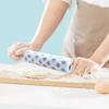 30cm Non-Stick Silicone Rolling Pin Wooden Handle Pastry Dough Flour Roller Kitchen Baking Cooking Tools Biscuits Pizza Roller