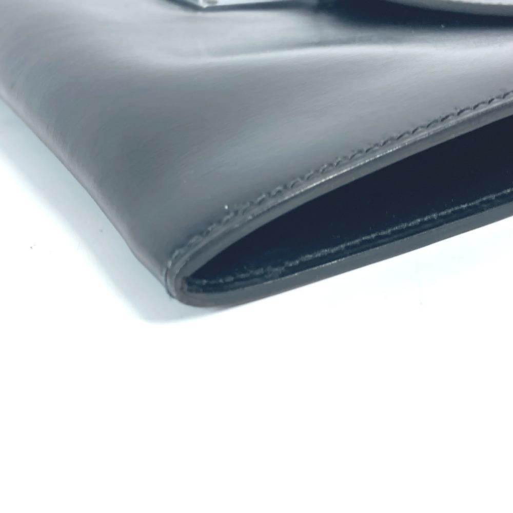 HERMES bag pouch Kirius With strap Clutch bag Boxcalf Black