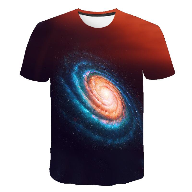 Футболка Vast Universe Galaxy Graphic, летняя модная мужская футболка с 3D-принтом, повседневная футболка в стиле хип-хоп с круглым воротником