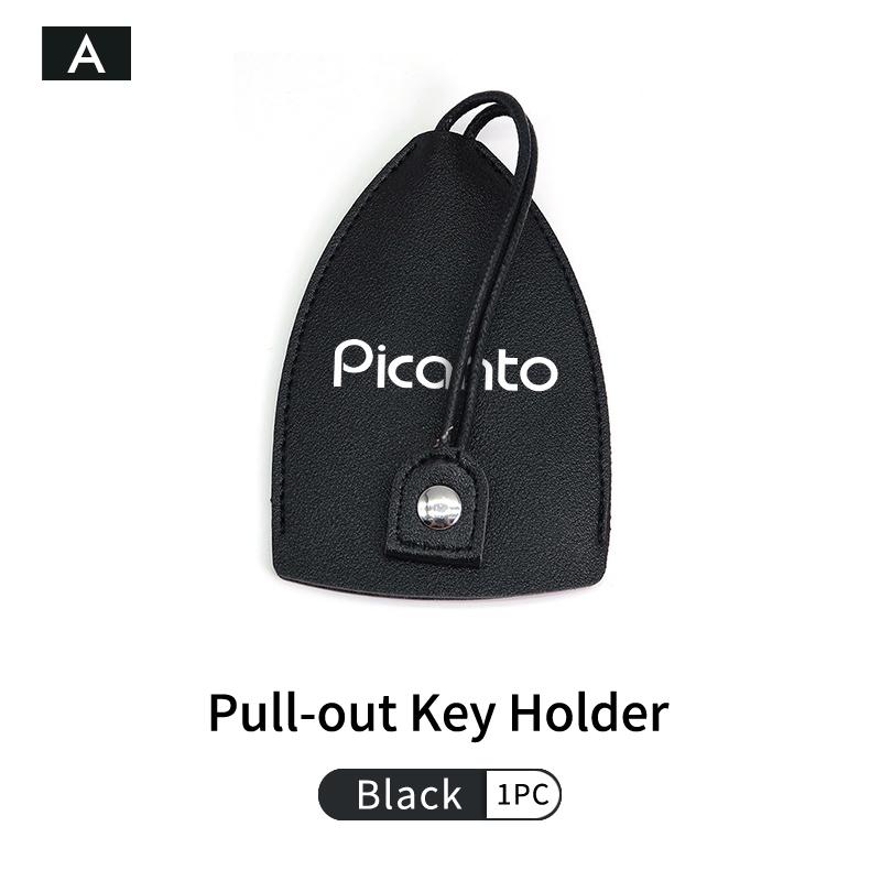 SUMB3 Car Keychain Case Zipper Carbon Fiber Key Protector Cover For KIA Picanto Stonic Venga Sorento Forte
