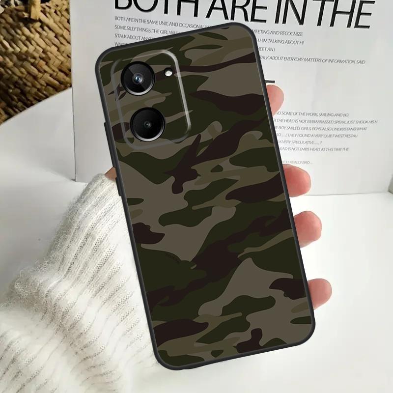 Military Army Camouflage For Realme 12 Pro Plus 11 10 9 C67 C55 C53 C35 C33 C30 C25s C21Y C15 GT3 GT5 GT Neo 5 Case