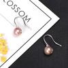 1 Pair Natural Freshwater Purple Pearls Ear Studs Earrings for Women Jewelry 20×6 Mm