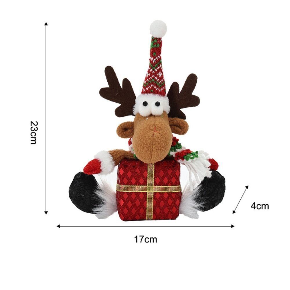 Hanging Style Christmas Hanging Ornament Creative Santa Claus Figurine New Gift Box Doll Holiday