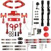 WPL D12 Metal Rear Axle Kit Front Rear Shock Absorber Leaf Springs Steering Cup Upper Lower Swing Arm Slider Set Upgrade Parts