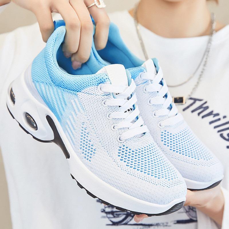 Женские кроссовки для ходьбы с мягкой подошвой и нескользящей подошвой, дышащая сетчатая обувь, модные повседневные туфли для мам