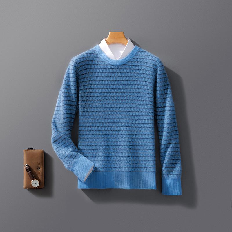 Новейший кардиган жаккардовой вязки с круглым вырезом для осени и зимы. Повседневный и модный теплый кашемировый вязаный свитер. Универсальная базовая блузка.