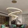 Dining Room Ring Chandelier Led Hanging Lamp Round Circle Black Chandelier for Living Room Bedroom Kitchen Indoor Decor Lighting