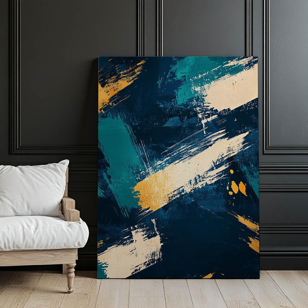 Artystyczny Rytm Artystyczny Rytm, 30X40 Cm, Rama Aluminiowa Złota, Papier Matowy 230 Gsm