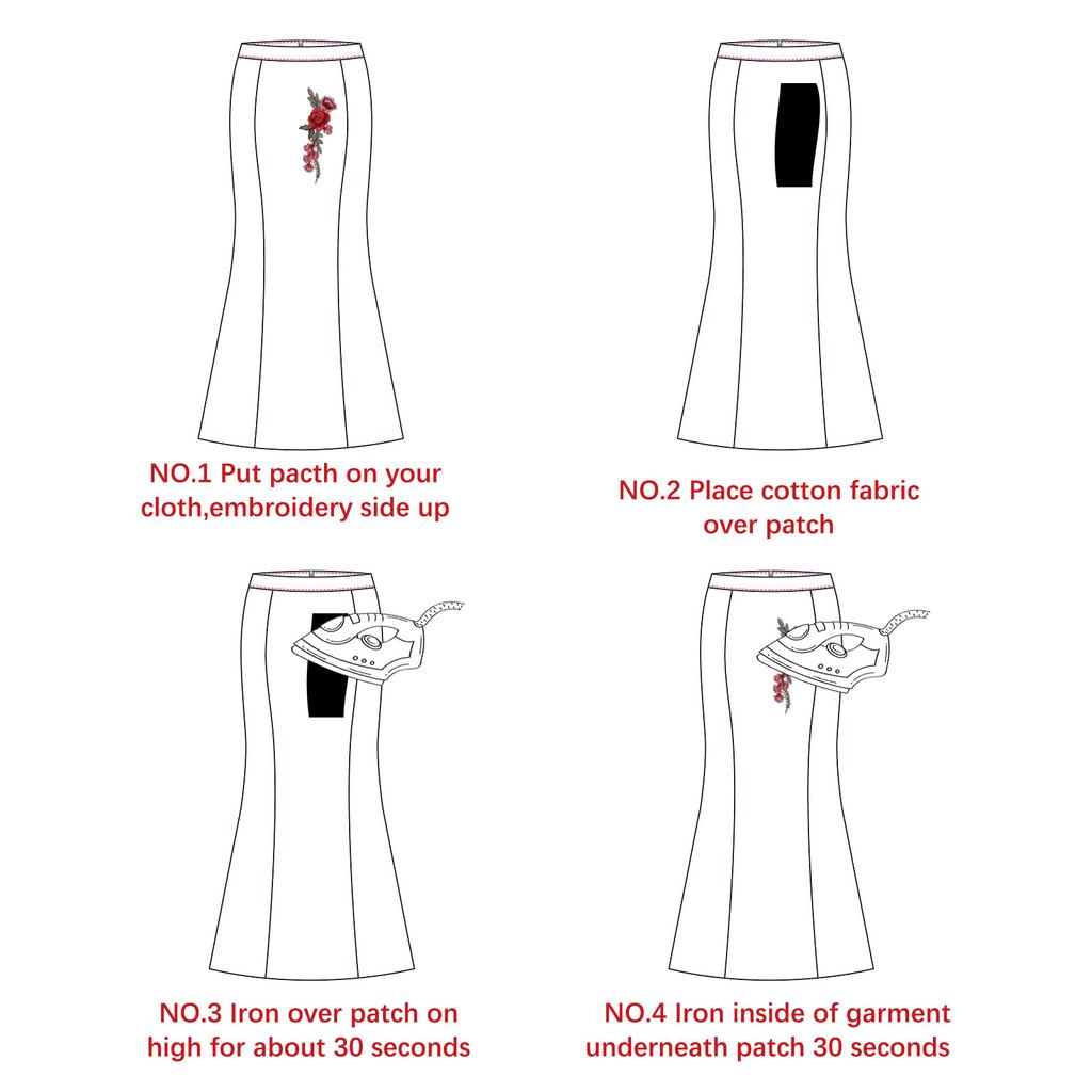 1 пара вышитых накладок в виде цветка розы, аппликация на сумку, винтажная одежда, пришивные значки, поделки, аксессуары для домашнего шитья