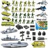 Navy and Army Marine Aircraft Carrier Fighter Military Model Land Armored Vehicle Tank Helicopter Toy Children's Boy Toy