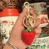 Simulation Strawberry Bag Pendant Cute Car Keychain Bag Accessories Strawberry Fruit Pendant Holiday Gift