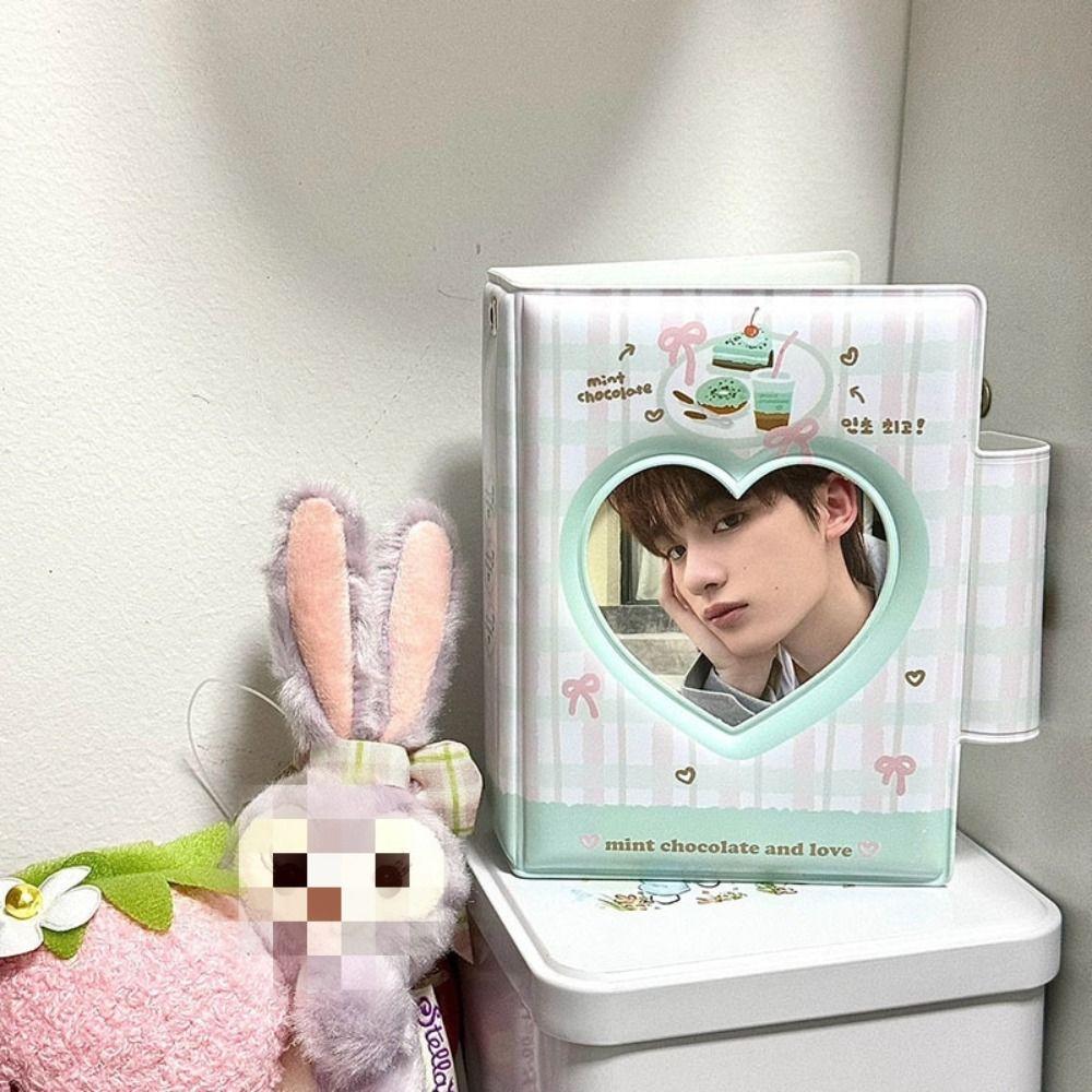 Love Bow Photocard Binder Pink Bear Idol Card Collect Book New Card Album