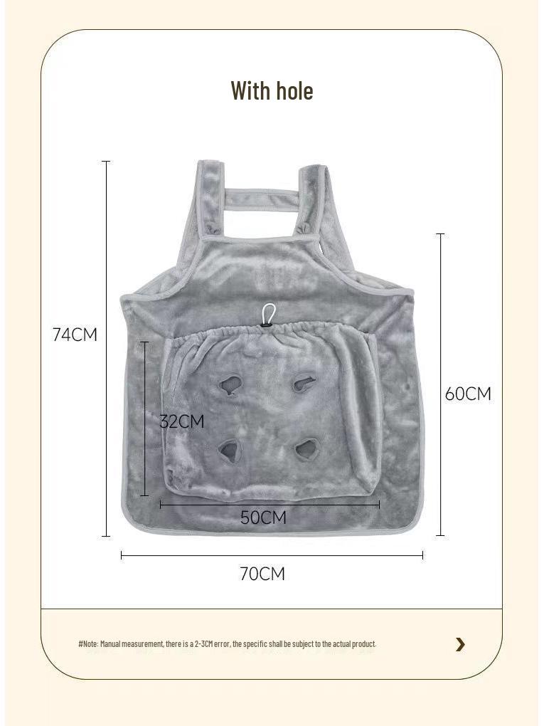 Фартук для обнимания кошек, устойчивый к шерсти