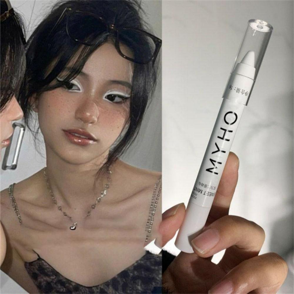 Eyeshadow Matte Glitter Silkworm Highlighter Pen Long Lasting Waterproof Shadow Bright Pearlescent Women Makeup, 03 Glitter Sliver