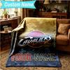 1PC Custom Name Blanket Cleveland Lights Shadows Flannel blankets Patterns Throw Blanket All-Season Soft Gift for Couch, Bed, Camping, Birthday gifts