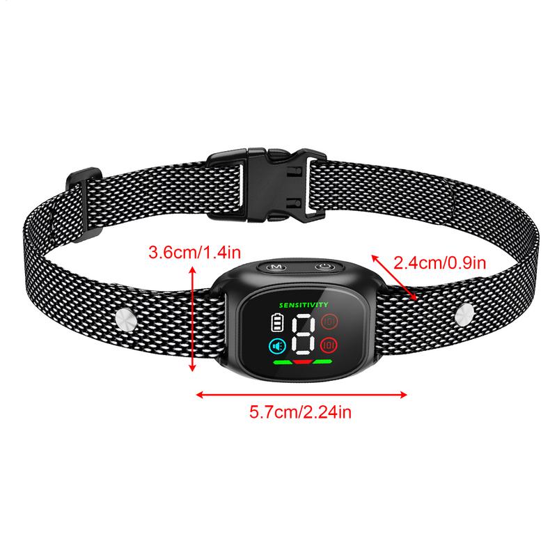 Ошейник от лая для собак Ошейник от лая для больших и средних собак Водонепроницаемое тренировочное устройство со звуковым сигналом и вибрацией Зоотовары для маленьких