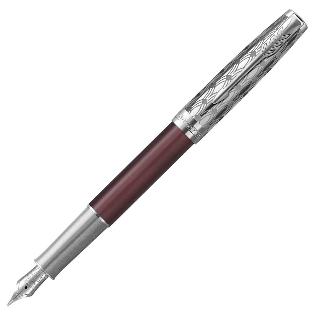 Parker Sonnet Premium Металл Красный CT Перьевая Ручка Fine 18K Золото Подарок Официальный Номер Продукта 2119650 & Ручка, Перо, Перо, В Коробке, Импортный,