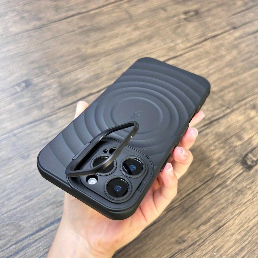 Роскошный магнитный чехол для iPhone 16 15 14 13 Pro Max с камерой, скрытый кронштейн, защитный мягкий чехол