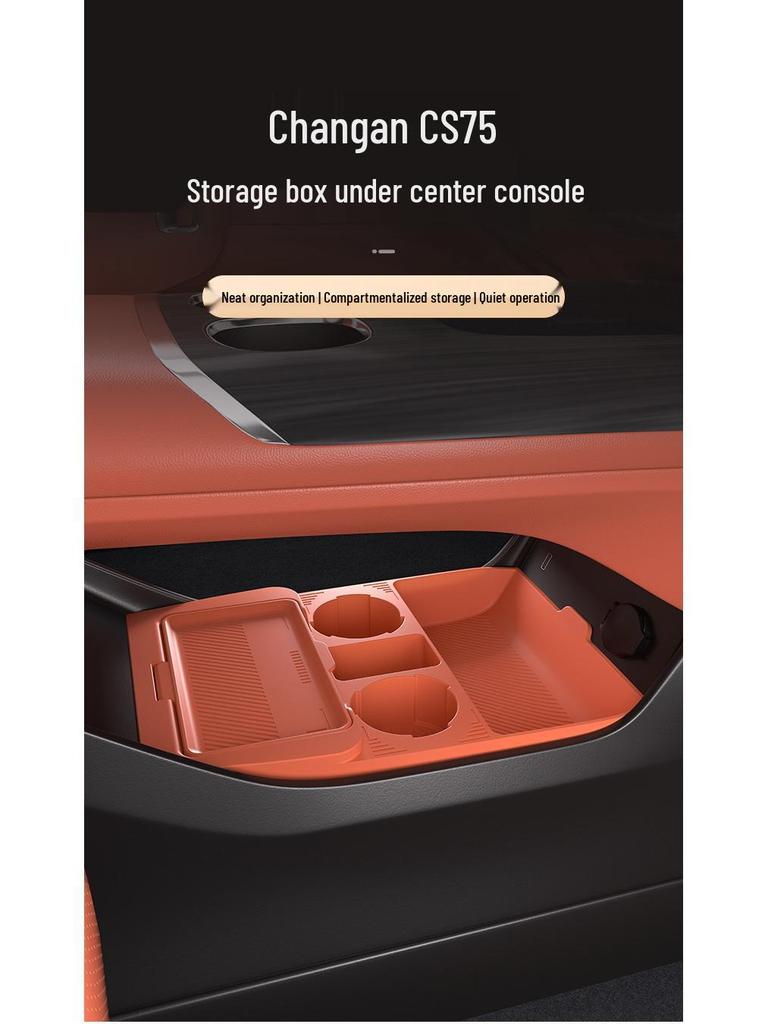 Совместимо с силиконовыми контейнерами для хранения, футлярами для очков и аксессуарами под центральной консолью для 25 моделей Changan CS75.