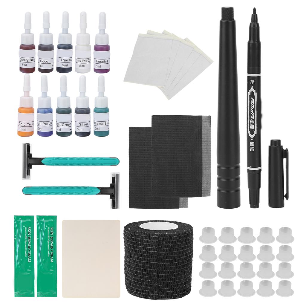 Традиционный набор для начинающих практиков татуировки своими руками игла для татуировки черный